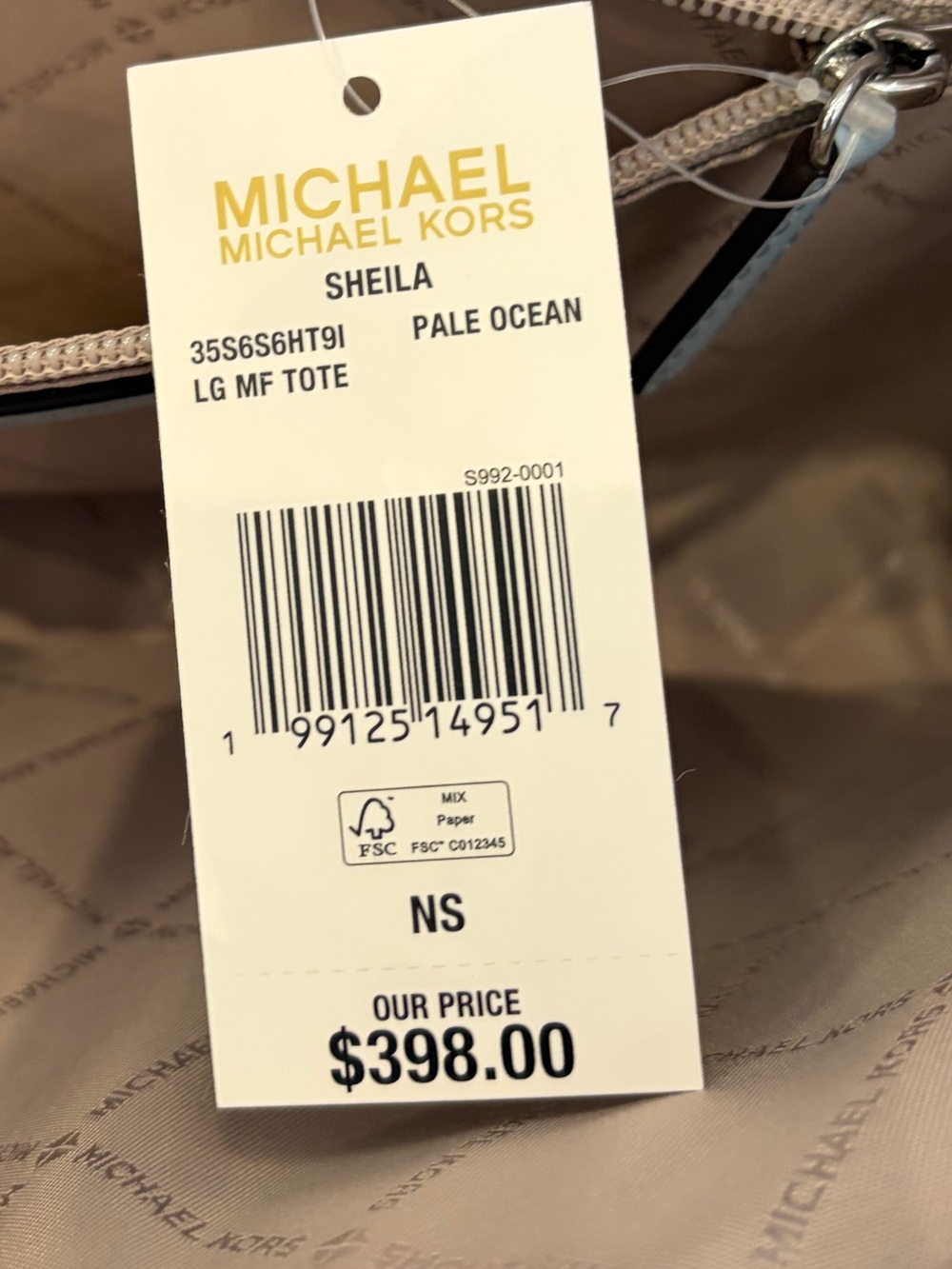 MICHAEL KORS Sheila Large Ombré Signature Logo Tote Bag - Picture 13 of 13